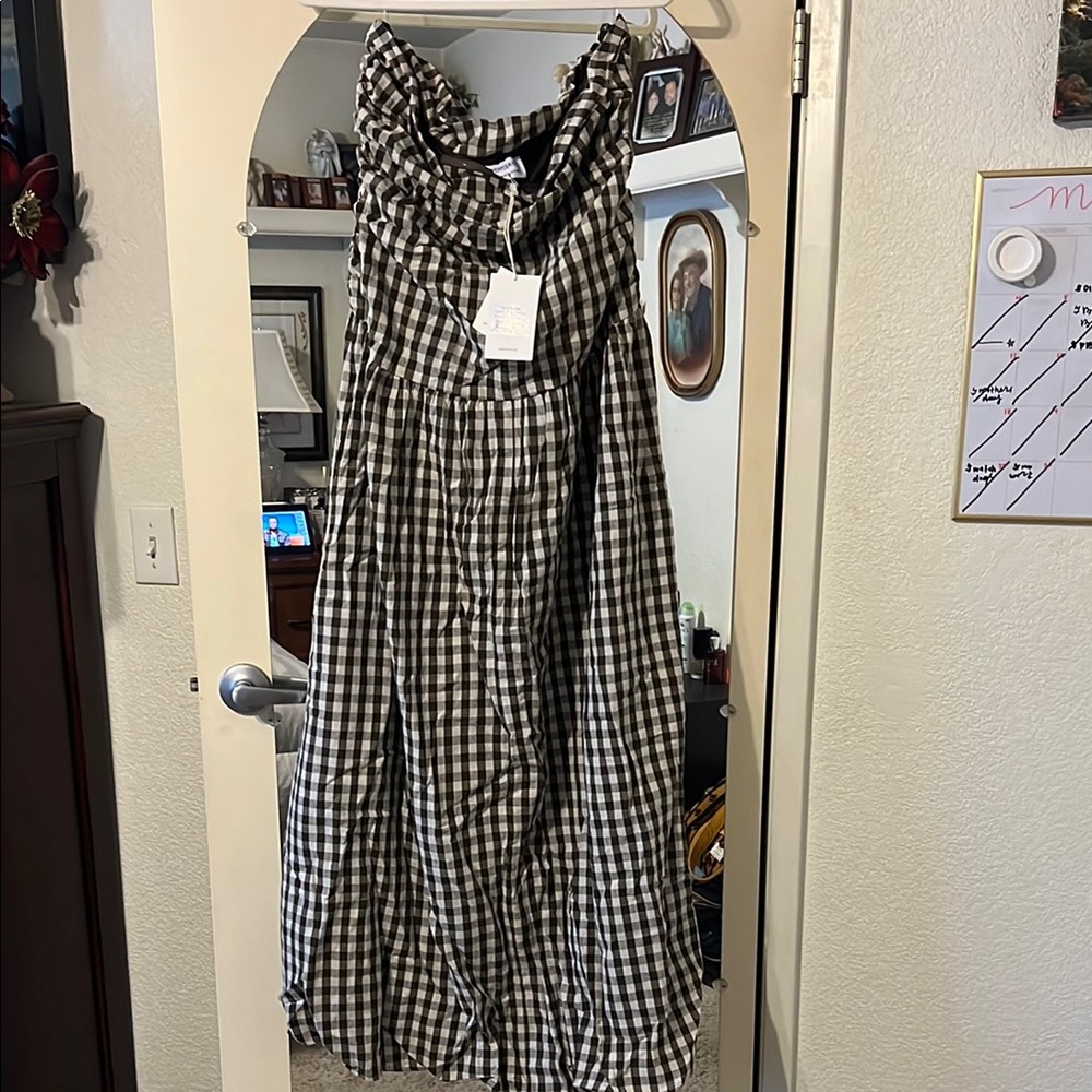 Peppermayo Carmel Maxi Dress - Brown Gingham